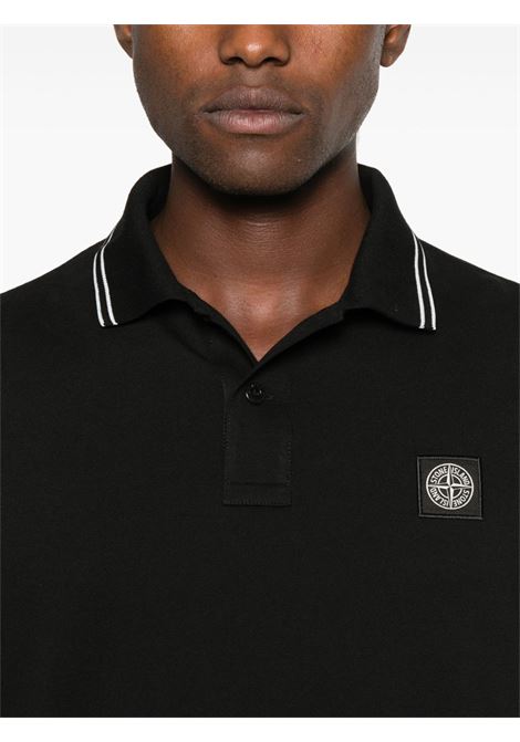 polo 2200012 l/s uomo nera STONE ISLAND | L1S15 2200012 S0018V0029